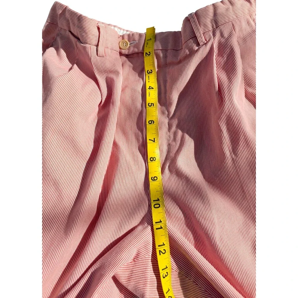 Bullock & Jones Seersucker Pants Mens 36 Red White Pleated‎ Bossi Italy